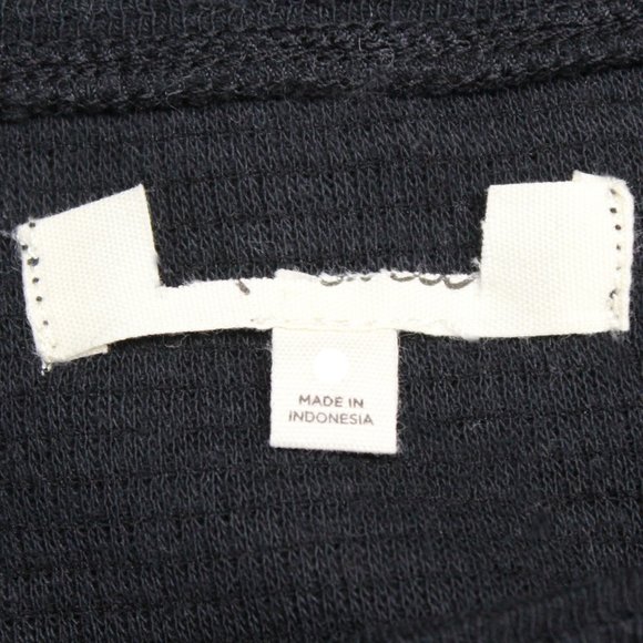 Madewell Black Crew Neck Puff Sleeve Top Blouse Medium - Picture 8 of 8